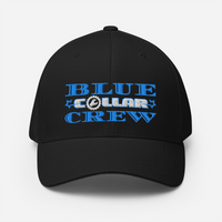 Workwear Cap with Blue Collar Embroidery for the working American warrior. black