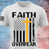 Empowering Faith Over Fear T-shirt for women of faith