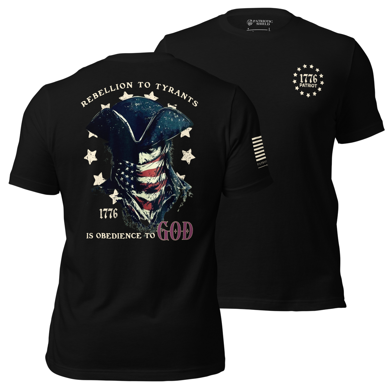 God liberty and justice patriotic warriors graphic t-shirt