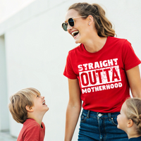 Hilarious graphic tee for strong and tired patriotic moms