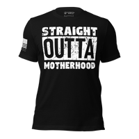 Chaos and caffeine mom shirt with bold message. black