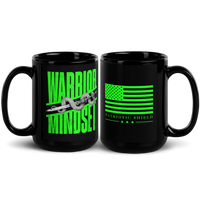 Veteran and military coffee cup unyielding warrior mindset. 15 oz