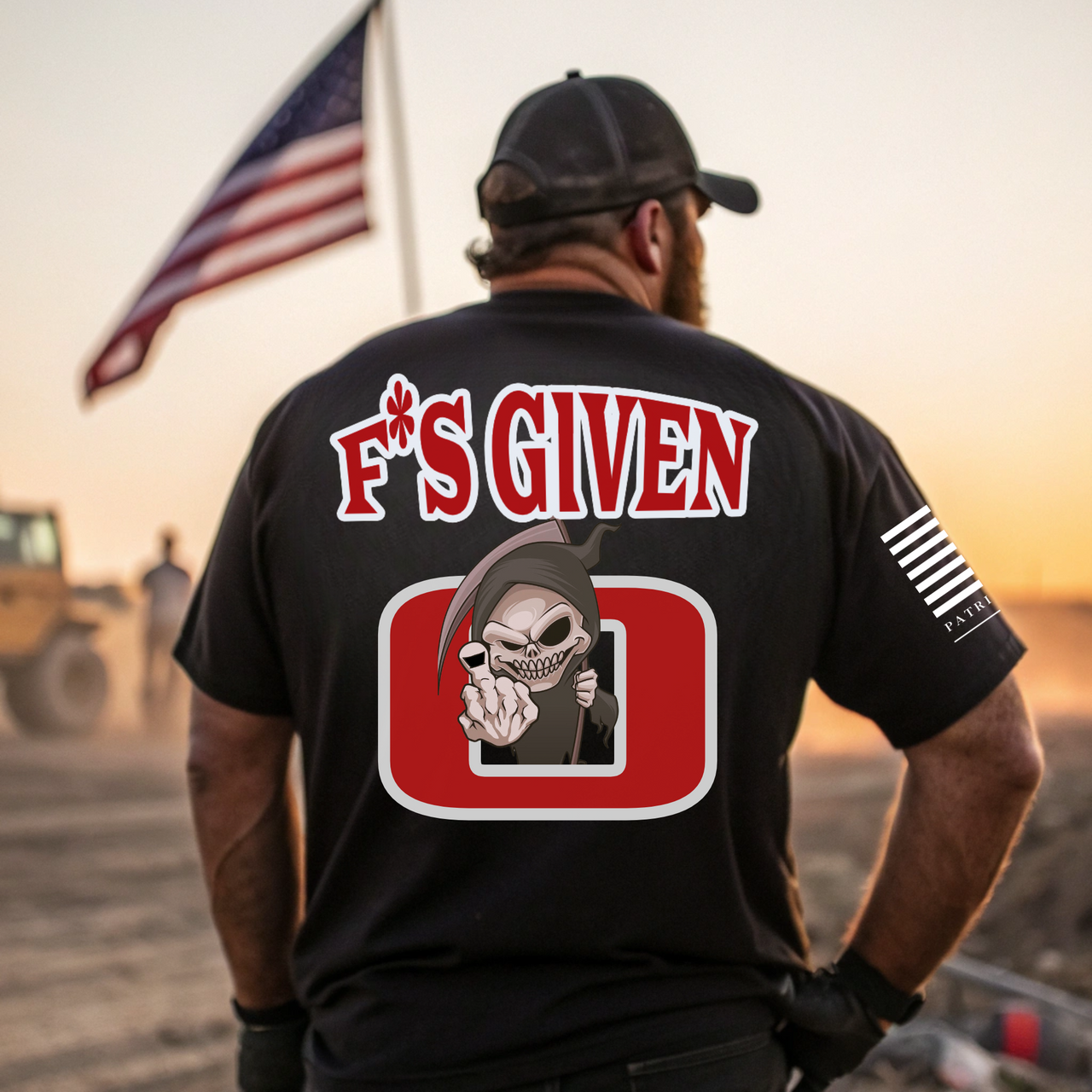Zero Fks Given patriotic freedom loving anti-PC tee