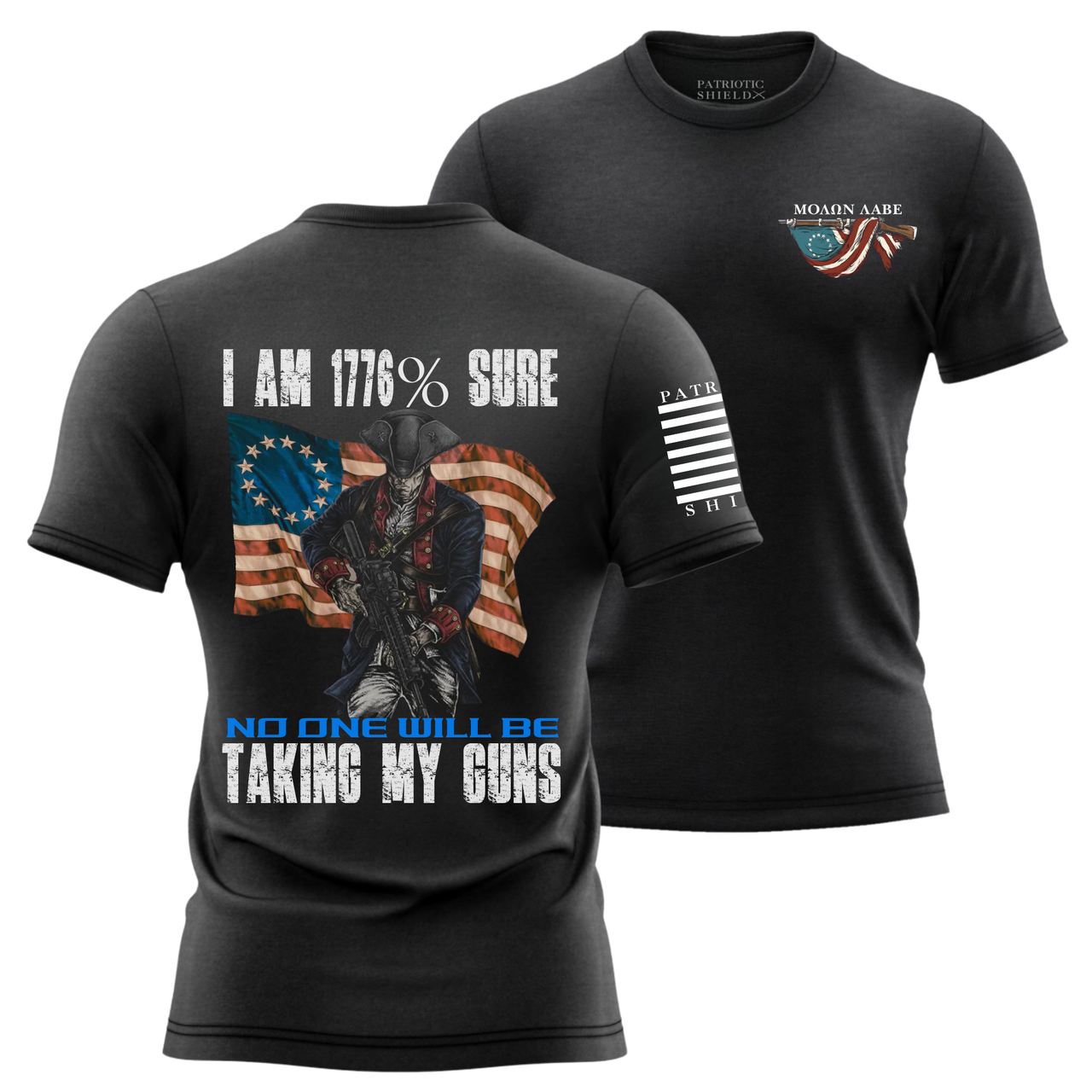 USA Flag T-Shirt for Gun Owners – 1776 Pro-Freedom Statement Tee