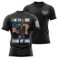 Thumbnail for USA Flag T-Shirt for Gun Owners – 1776 Pro-Freedom Statement Tee