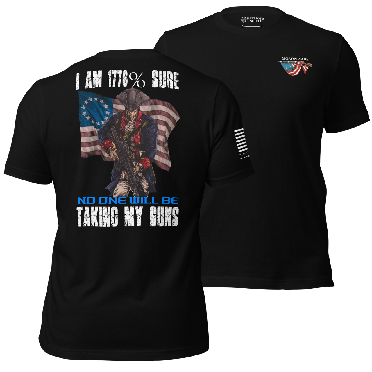 USA Flag T-Shirt for Gun Owners – 1776 Pro-Freedom Statement Tee