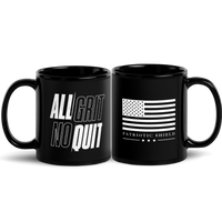 blue collar Americans coffee mug all grit no quit slogan. 11 oz