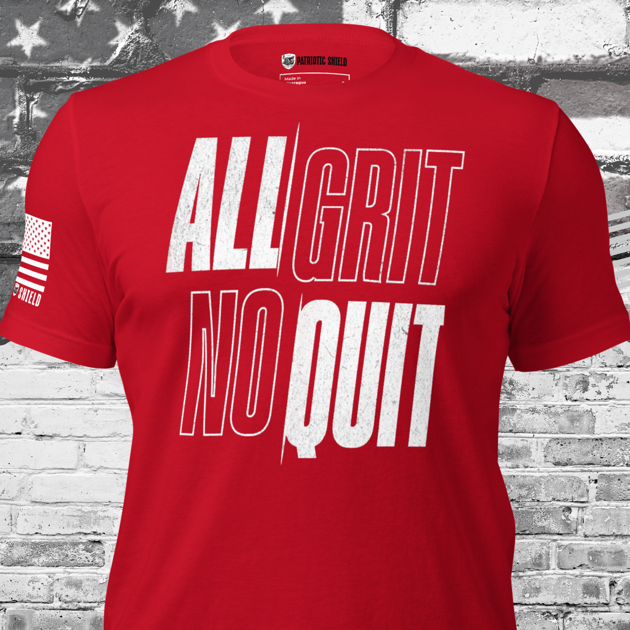 All Grit No Quit T-Shirt Patriotic Warrior Apparel