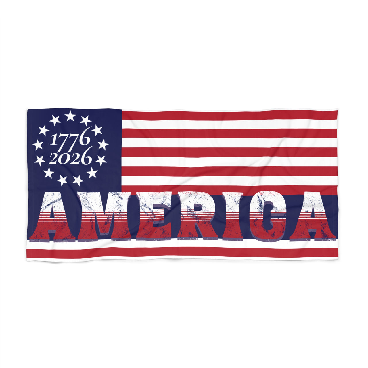 oversized patriotic beach towel celebrating 250 years of American independence