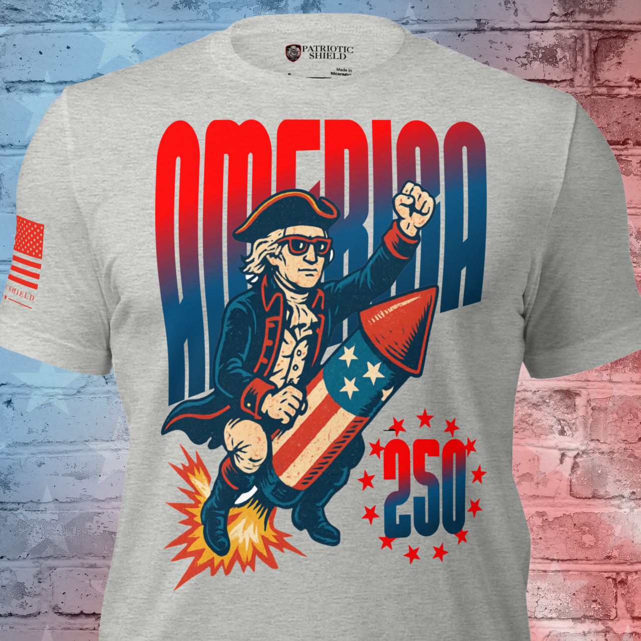 America 250 Freedom t-shirt celebrating 250 years of American independence