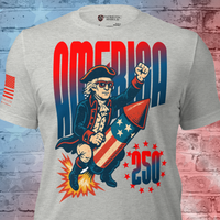 America 250 Freedom t-shirt celebrating 250 years of American independence