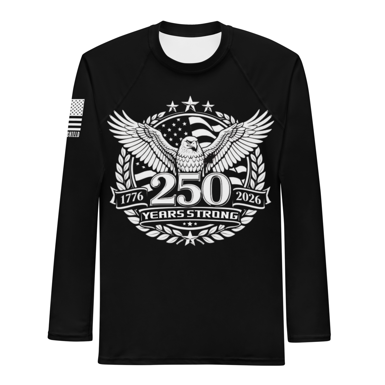 patriotic UPF 50 America 250 swim shirt for beach and water sports