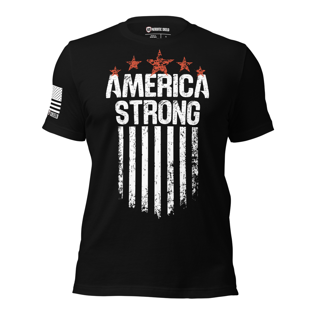 Patriotic shirt built for blue collar workers and warriors. black
