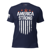 Defiant American strength t-shirt for everyday heroes. navy