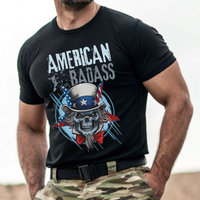 Thumbnail for American Badass T-Shirt - Bold and defiant patriotic design.