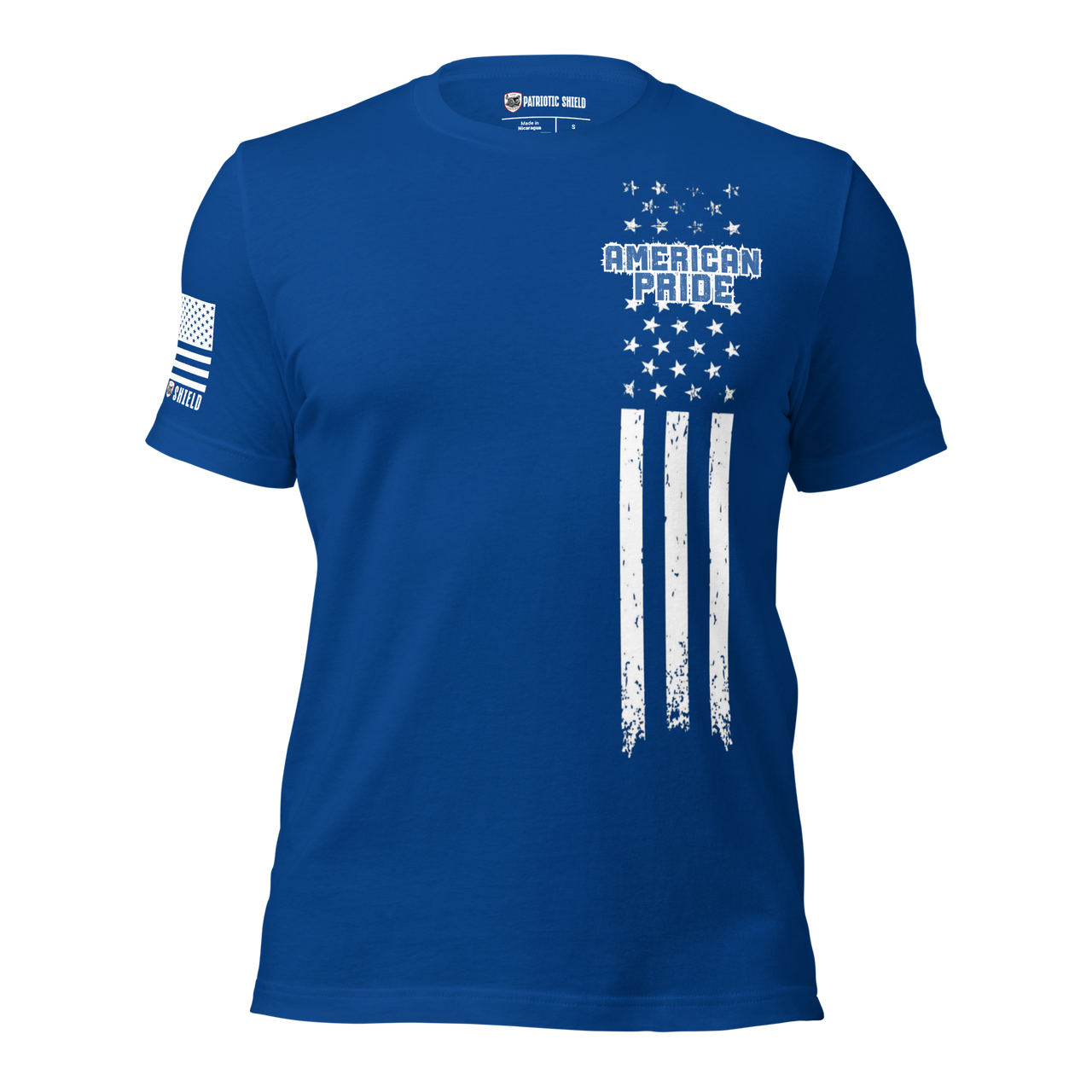 Relaxed fit shirt showing pride in country and patriotic values. true royal