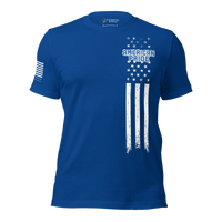 Relaxed fit shirt showing pride in country and patriotic values. true royal