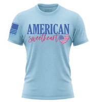 Thumbnail for Veteran-family-owned American Sweetheart apparel for women. Baby Blue