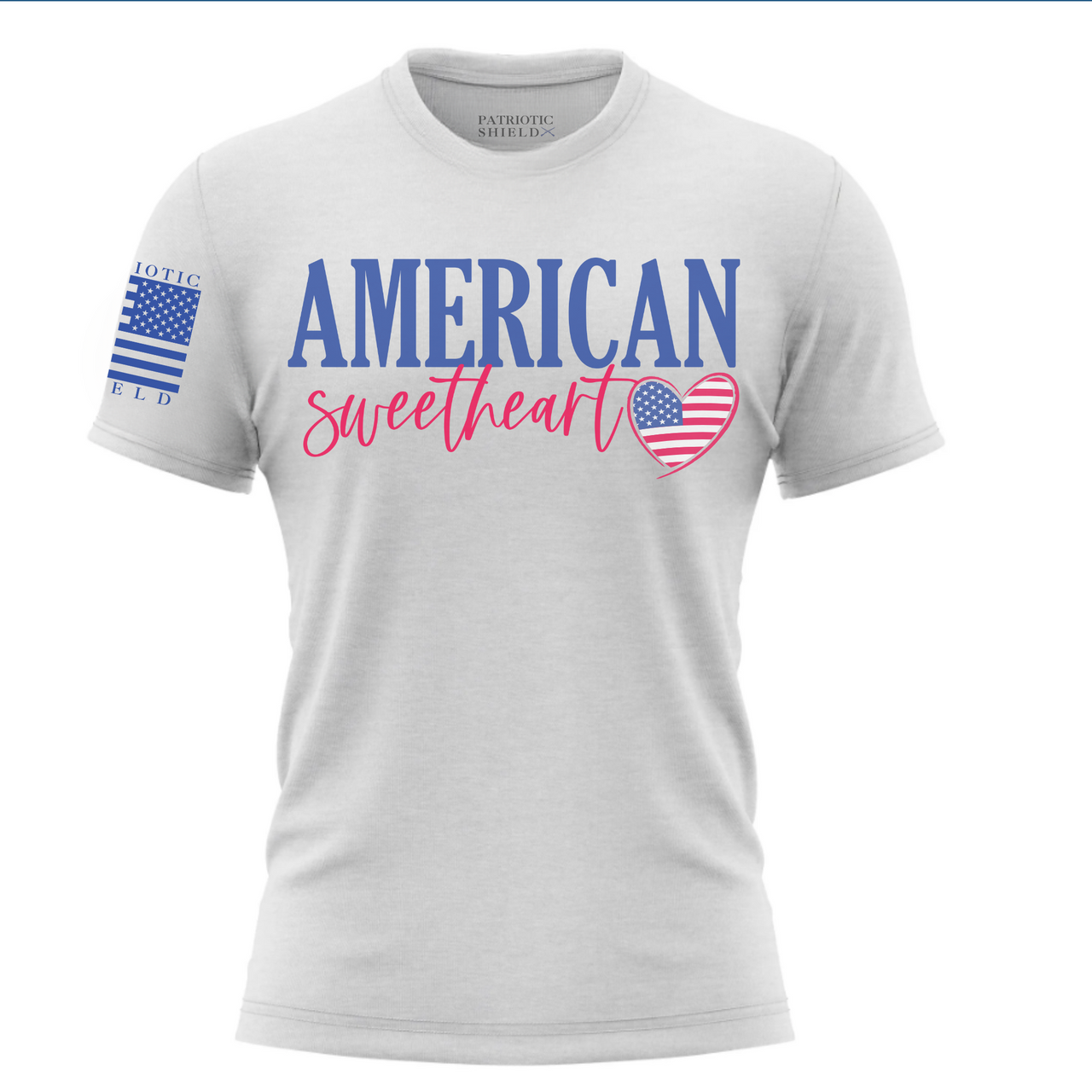 Patriotic and stylish American Sweetheart T-shirt. White