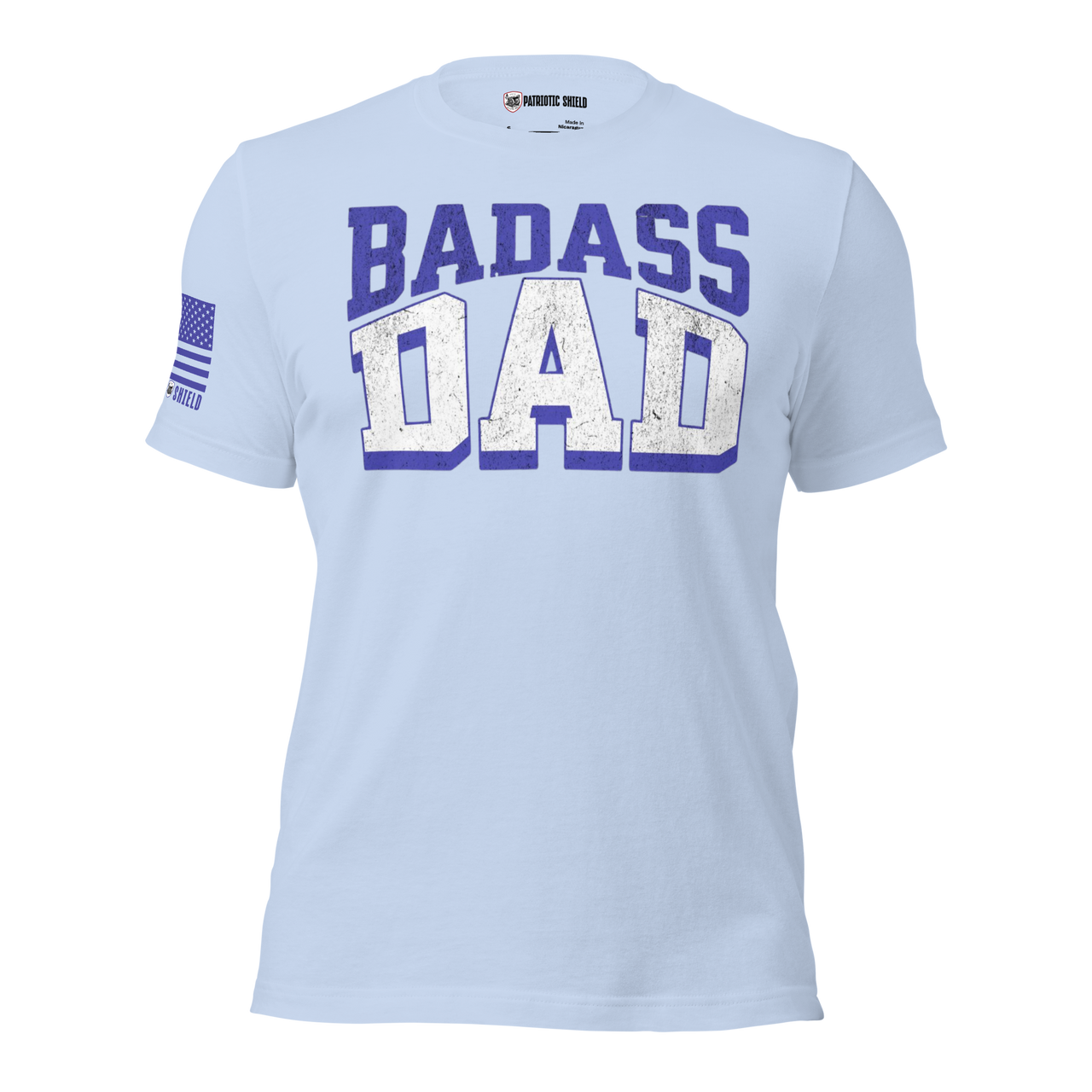 Gritty dad t-shirt for family leaders and protectors. baby blue