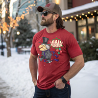 patriotic christmas tee for men bah humbug design