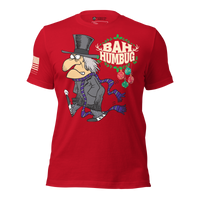 scrooge christmas humor t-shirt american flag. red