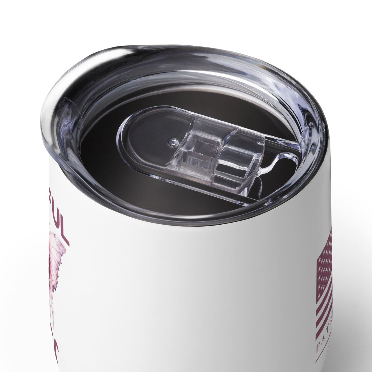 Patriotic wine tumbler for bold American women and freedom warriors