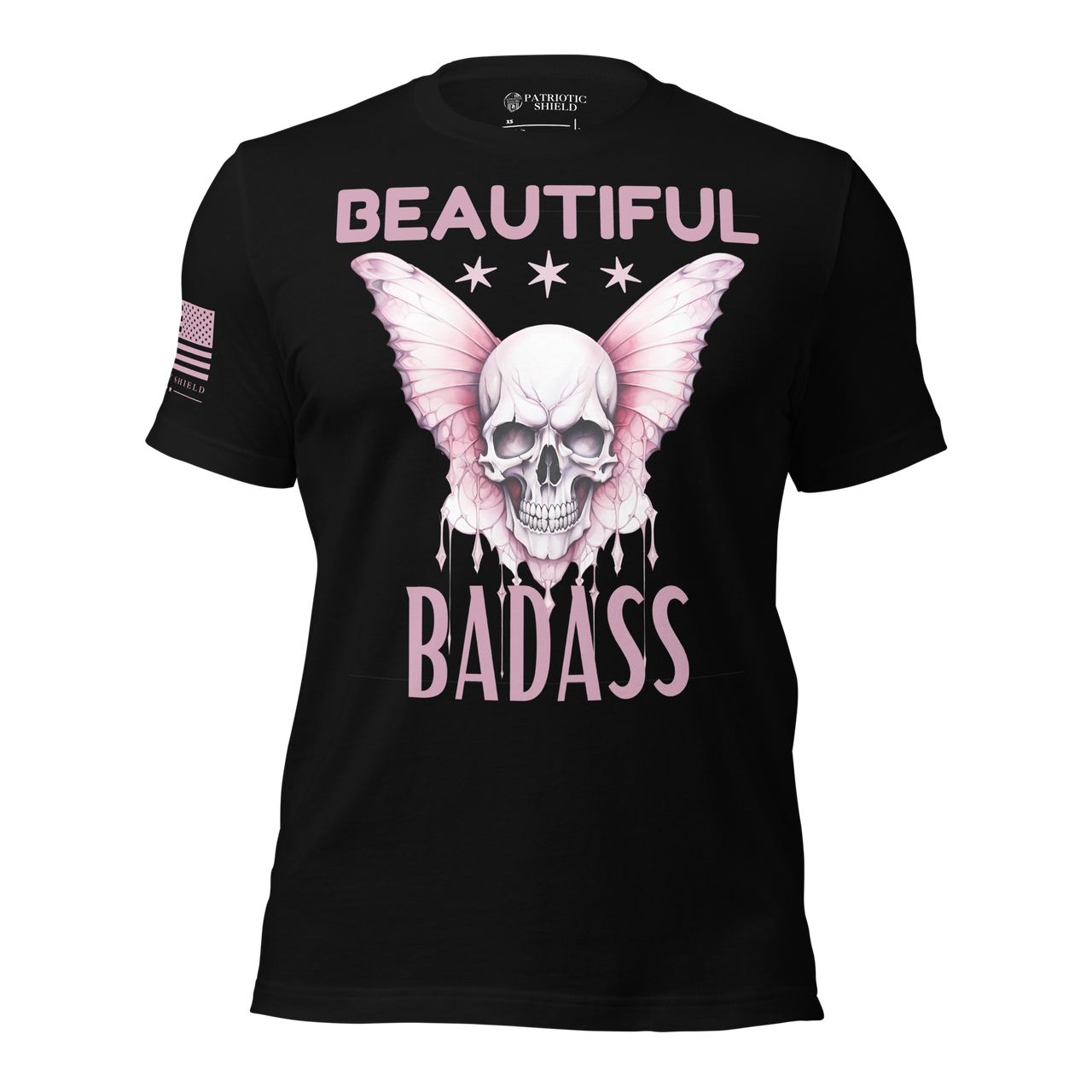 Stylish and bold Beautiful Badass T-shirt for women. Black