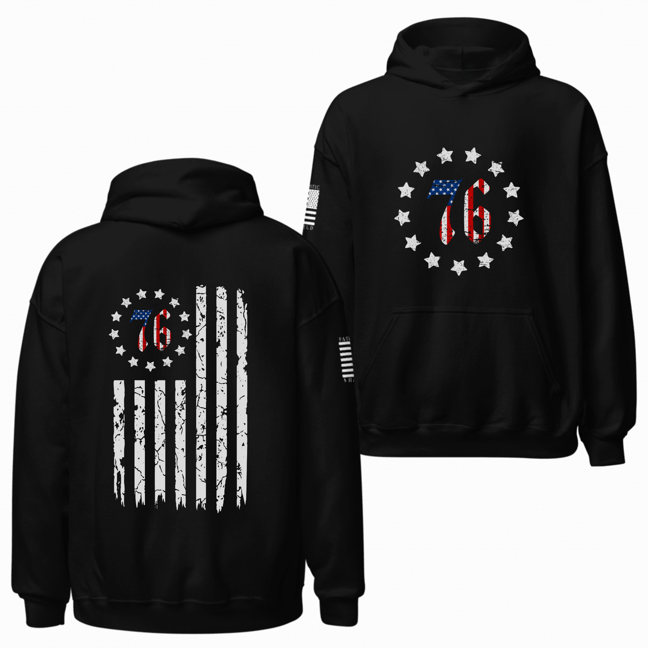 American Heritage Hoodie – Betsy Ross Flag Symbol of Freedom