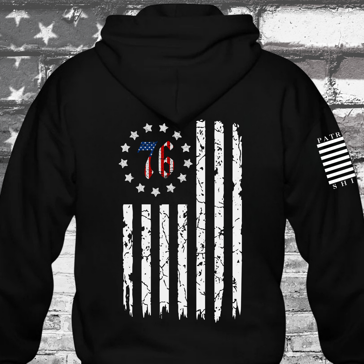 Betsy Ross Flag Hoodie – 1776 Patriotic Hoodie for True Americans