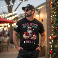 patriotic santa christmas tee for men