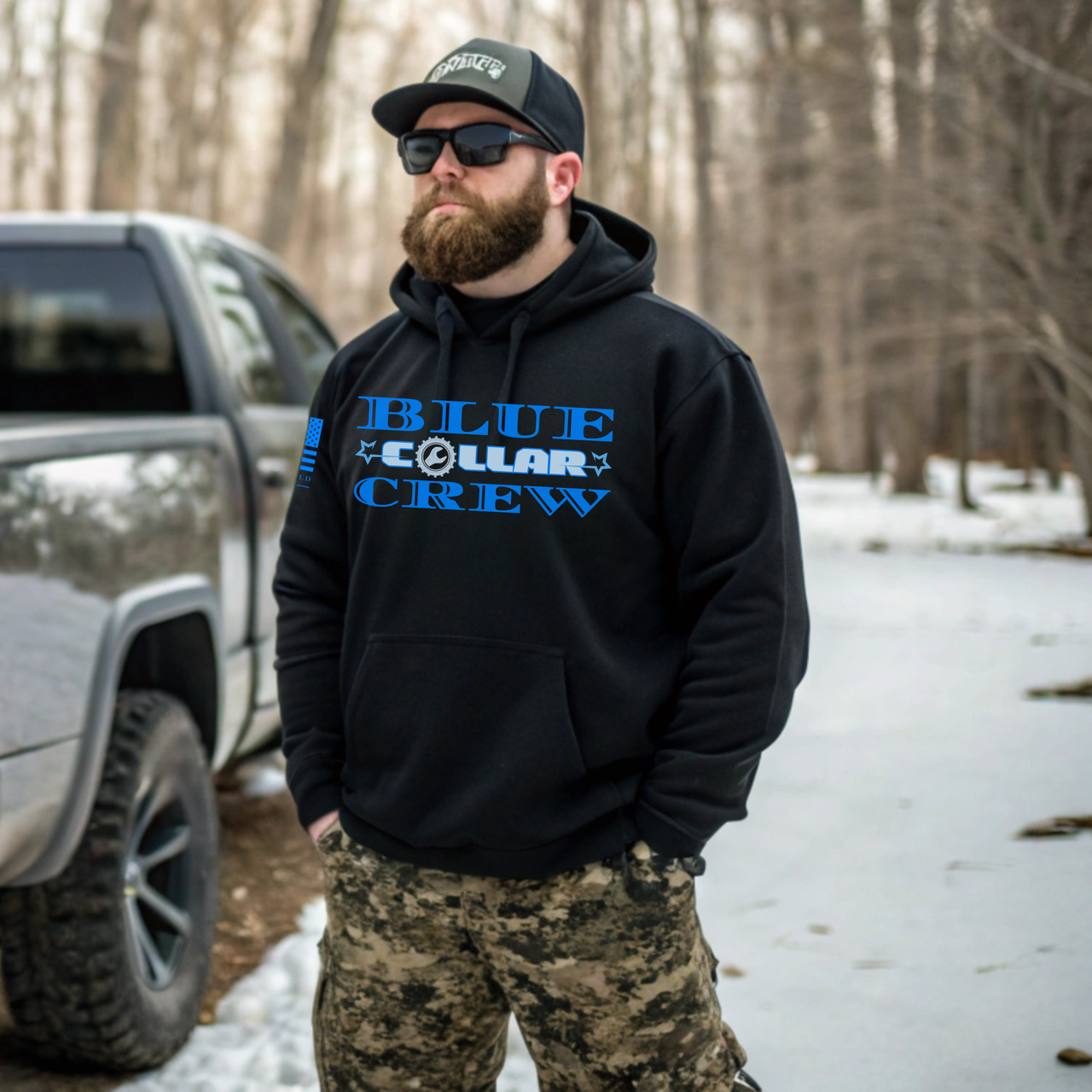 Gritty American Worker Hoodie for Hardworking Patriots