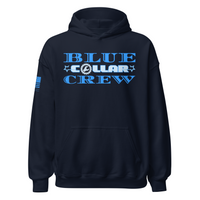 Patriotic Blue Collar Hoodie for Men and Women USA. navy