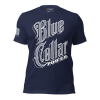 Durable Blue Collar Power Shirt for Men and Women. navy
