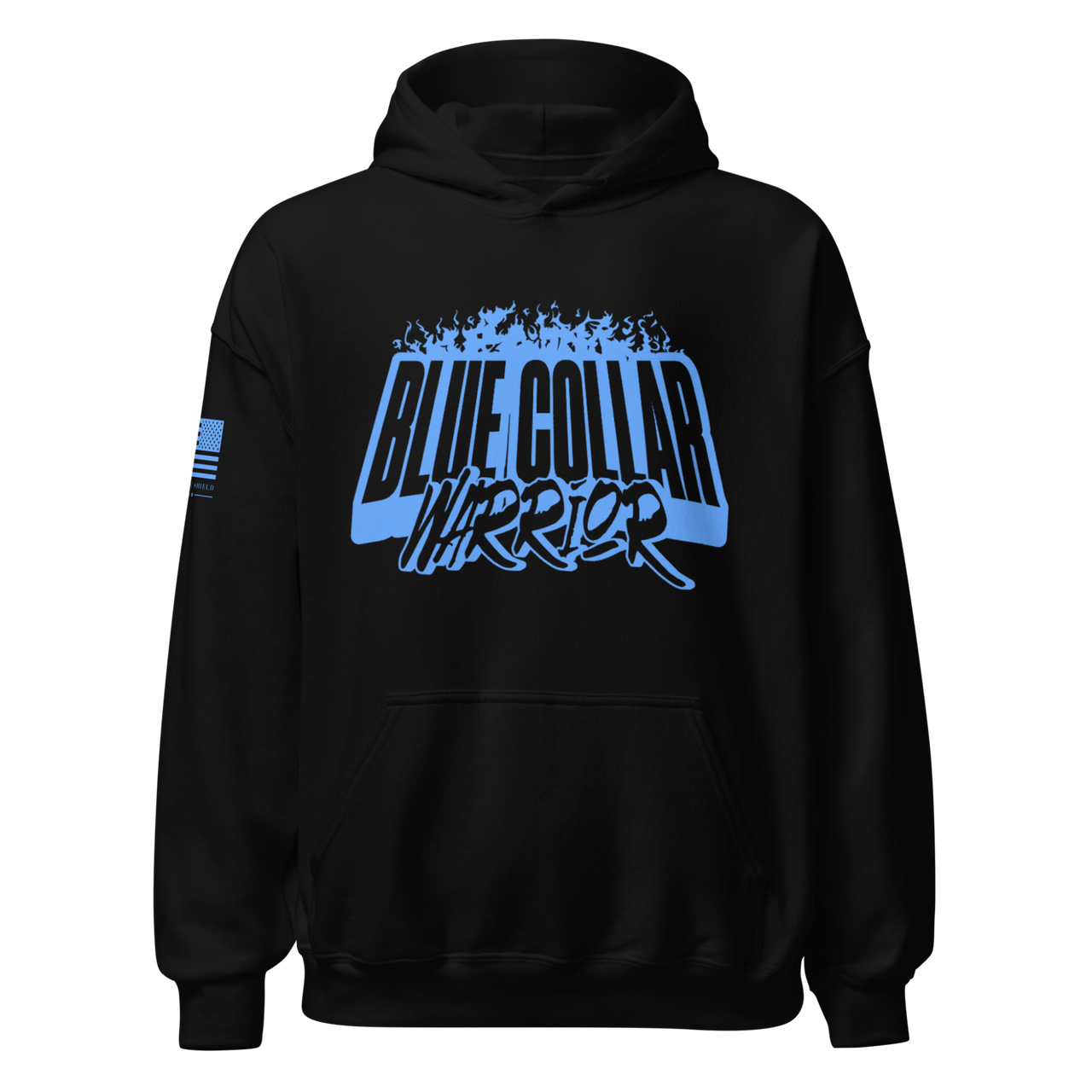 Durable Patriotic Hoodie for Workers and Everyday Heroes. black