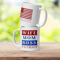boss lady mug for patriotic mom and wife