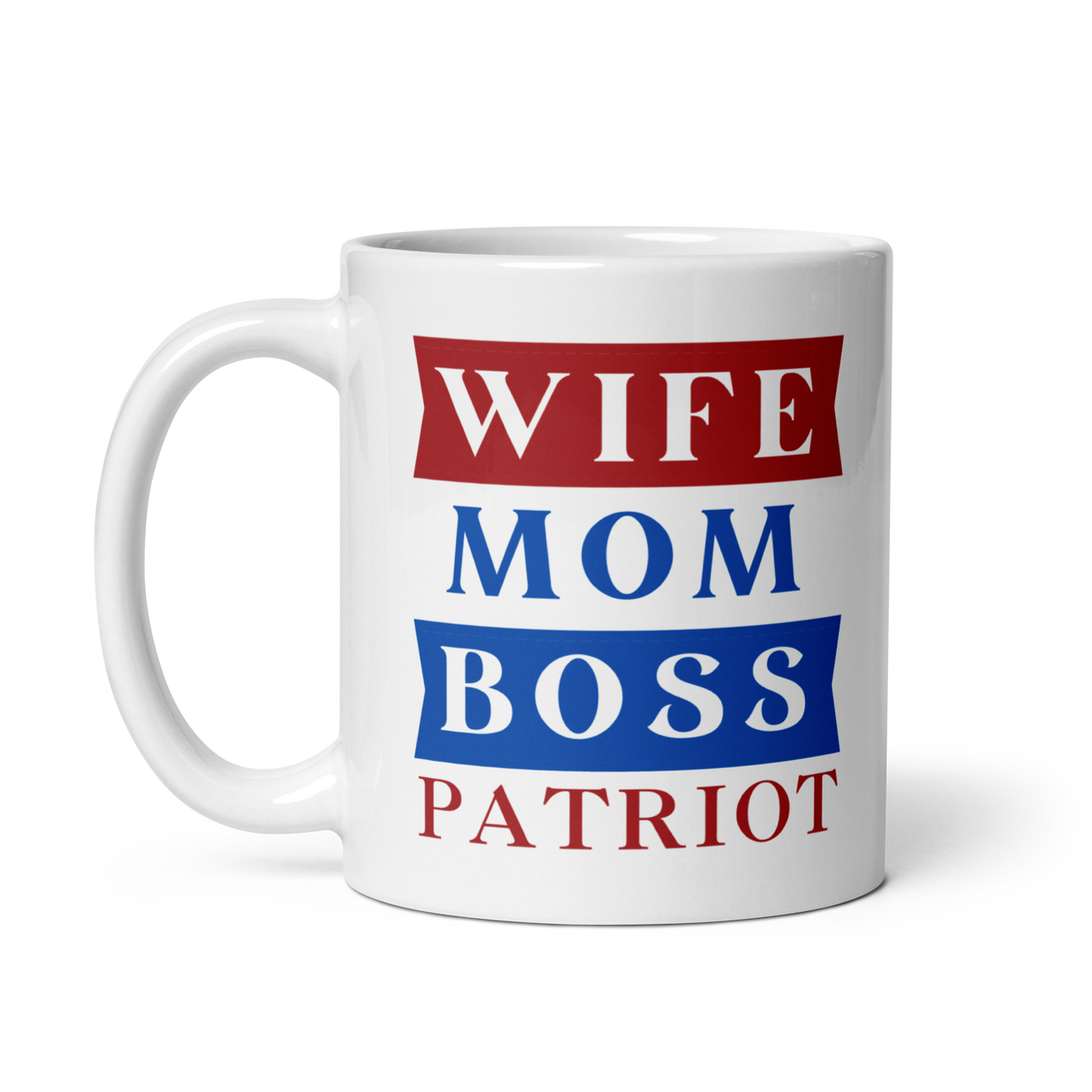 veteran family owned boss lady patriotic mug