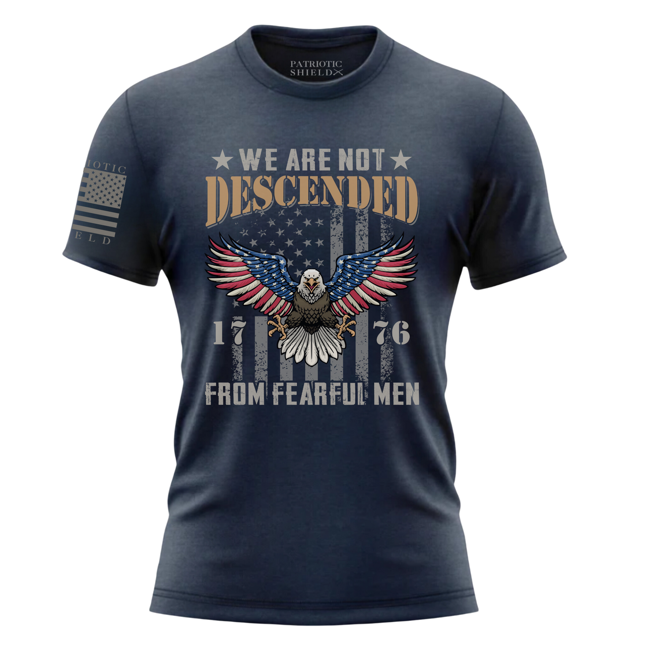 Inspirational Brave Legacy T-Shirt for honoring our American heritage. navy