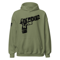 Patriotic Hoodie with We The People Slogan. military green