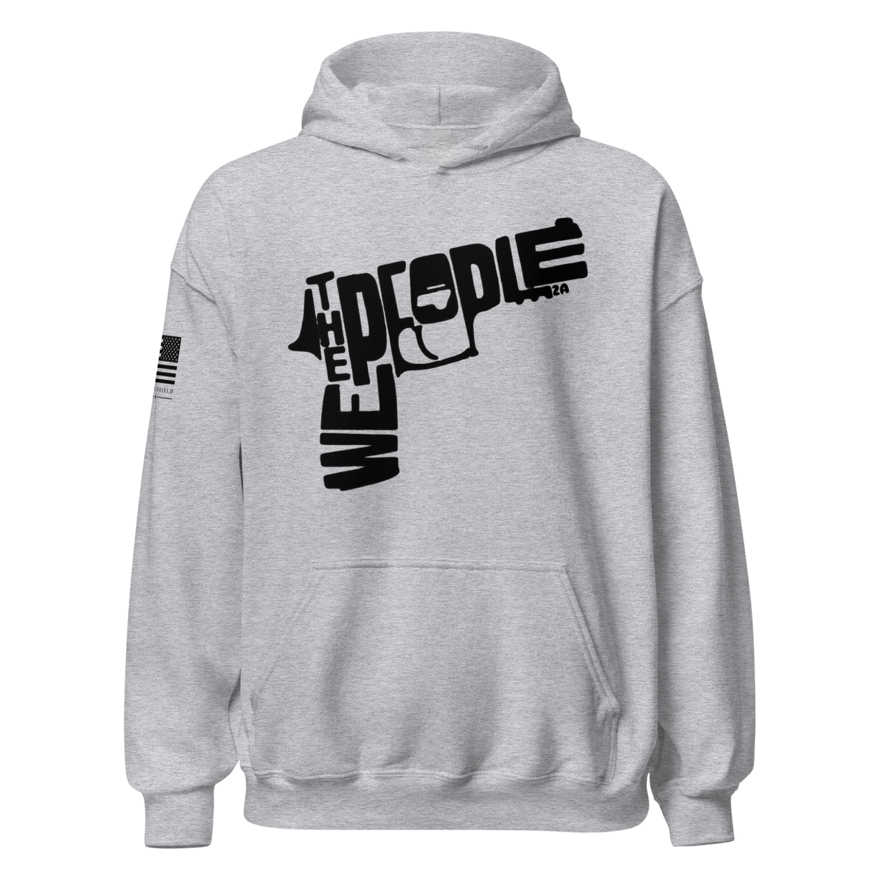 Bold Unisex 2A Hoodie for Defenders of Freedom. sport grey