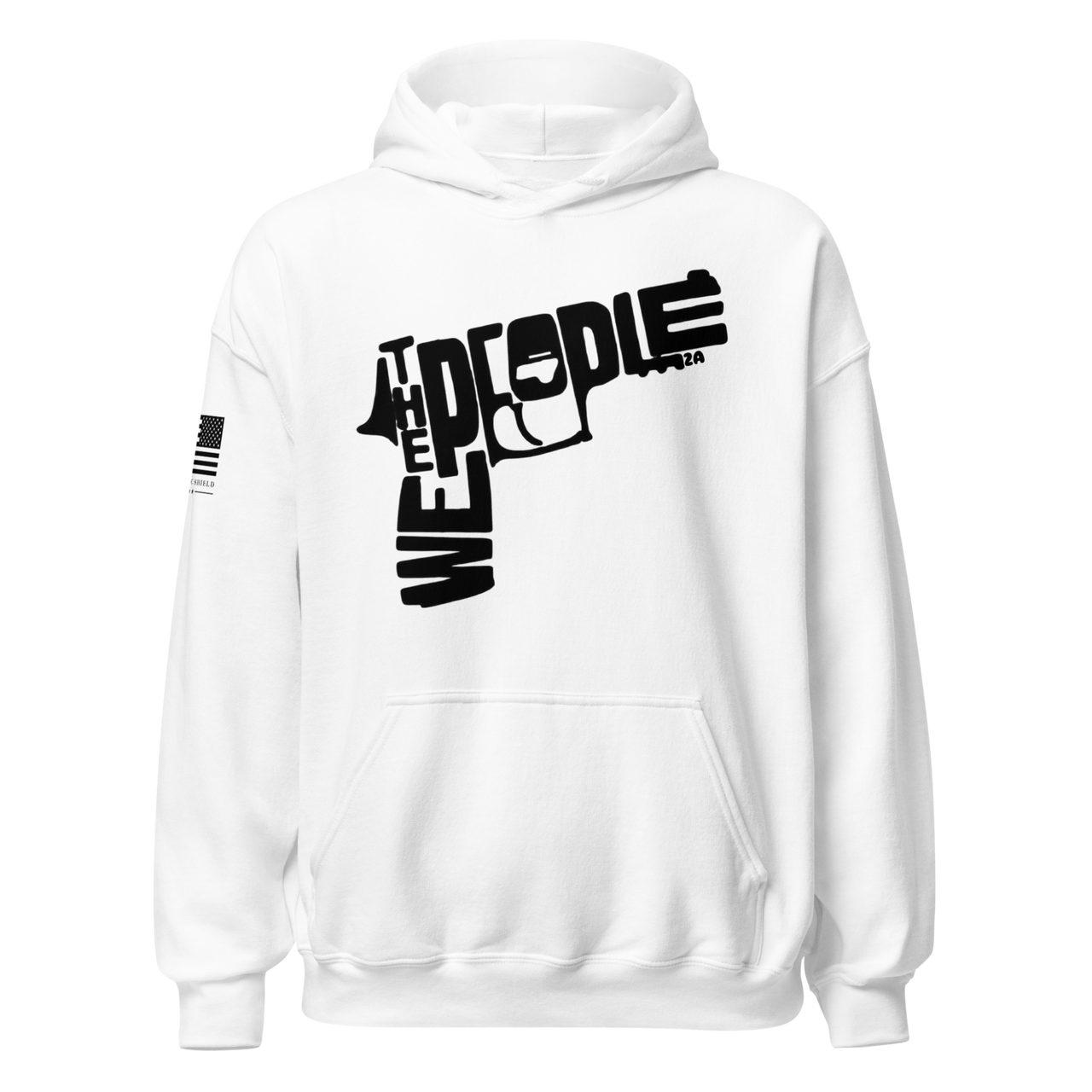 American Patriot Hoodie for Gun Rights Supporters. white