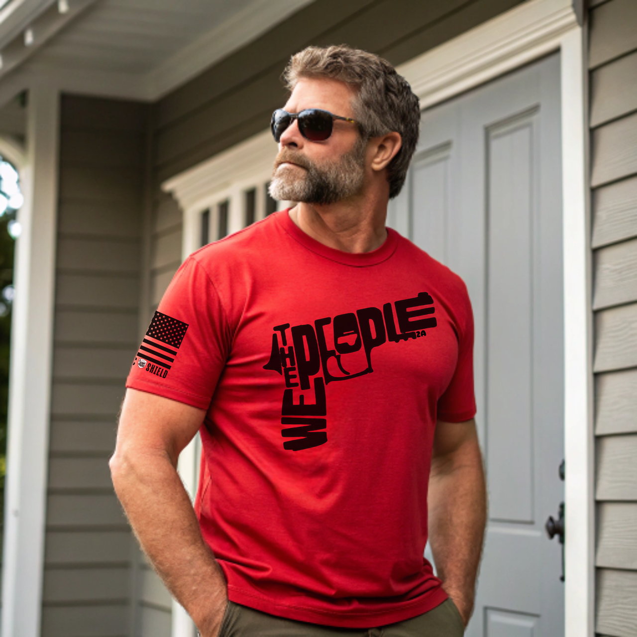 Pro 2nd Amendment We the People firearm design shirt