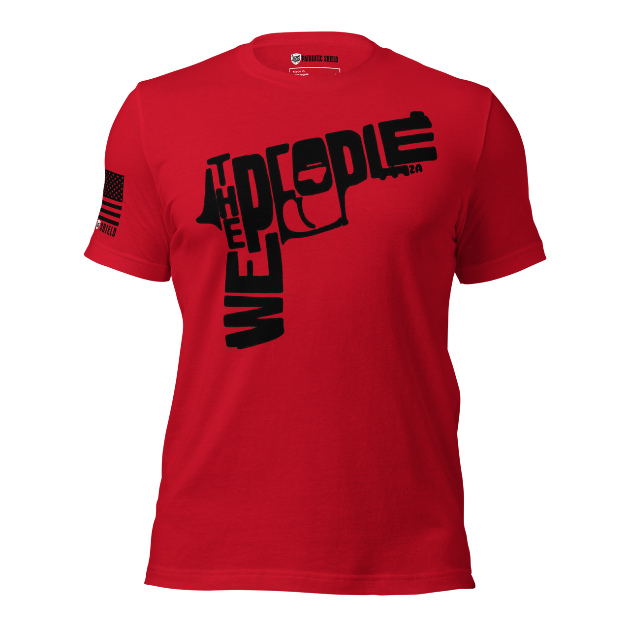 Freedom-loving, pro-gun shirt supporting the Second Amendment. red