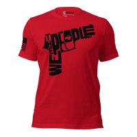 Freedom-loving, pro-gun shirt supporting the Second Amendment. red