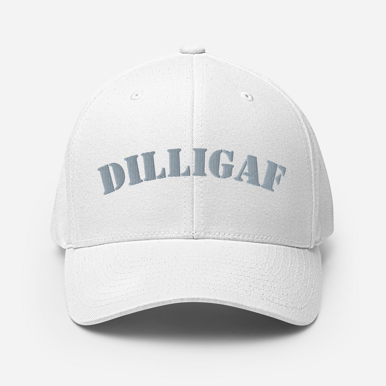 Stretch Fit Freedom Hat with Curved Visor. white