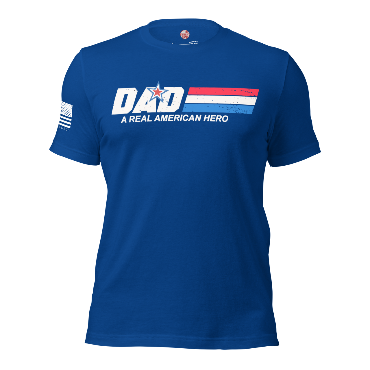 Men’s American Hero Dad Shirt - Bold & Comfortable Design. True Royal