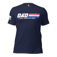 Thumbnail for Veteran-Family Owned Brand T-Shirt - Honoring Strong American Fathers. Navy