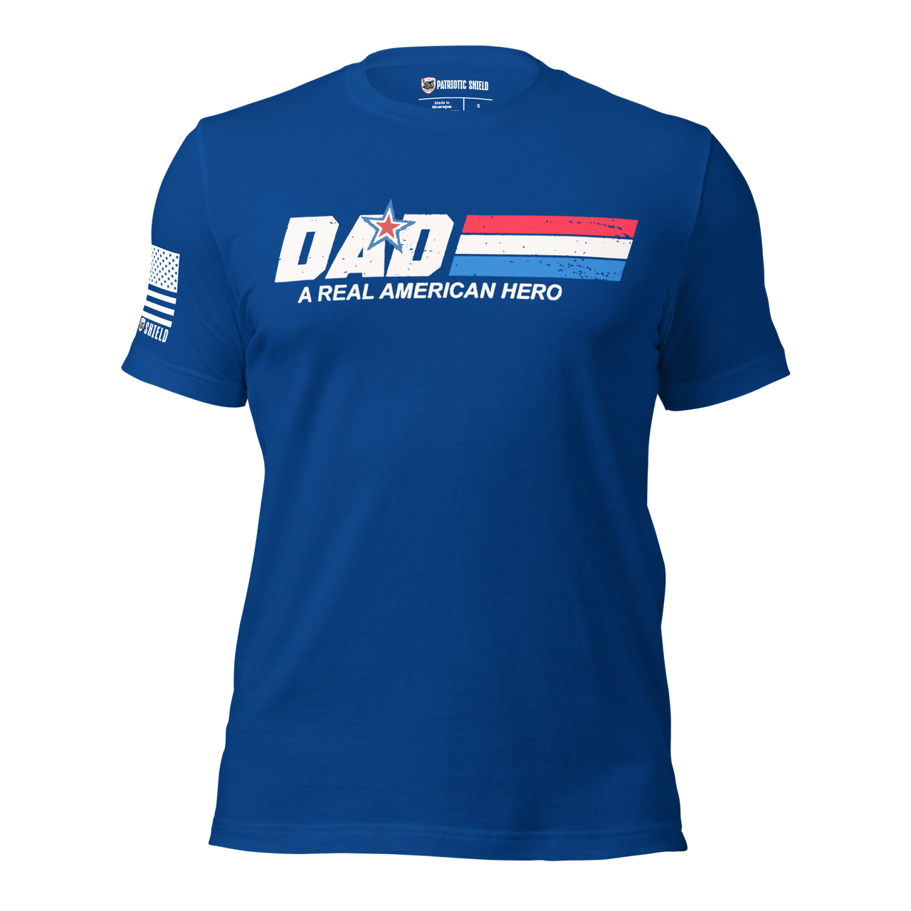 Men’s American Hero Dad Shirt - Bold & Comfortable Design. True Royal