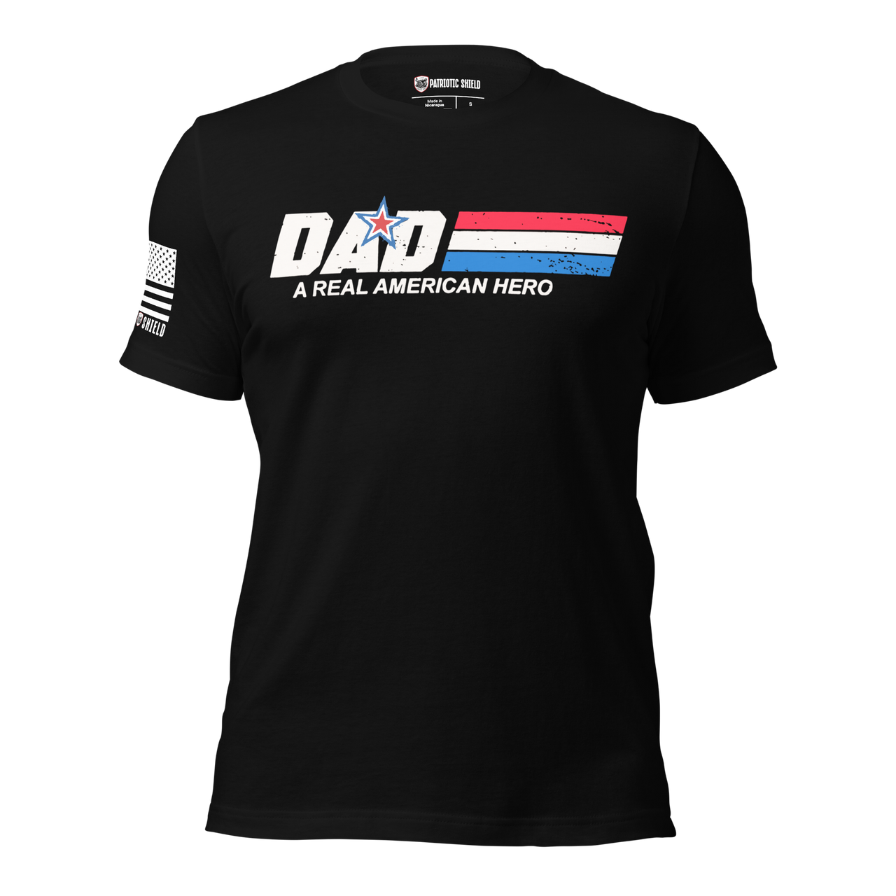 American Hero Father’s Day T-Shirt - Best Dad Gift Idea. Black