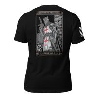 Defend the Legacy medieval warrior t-shirt for freedom loving men and women